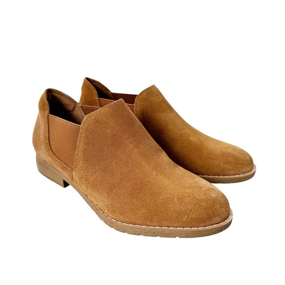 Bjorndal Gianna Suede Low Ankle Boot Bootie Tan Size 6.5 NWT - Picture 1 of 10